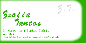zsofia tantos business card
